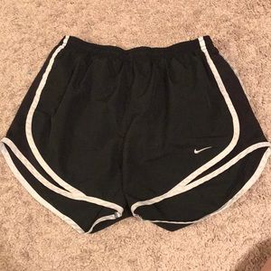 Black and white nike dri-fit shorts